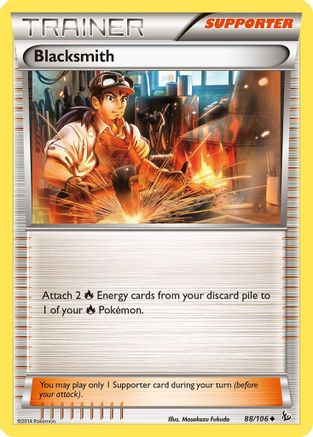 Blacksmith 088/106 - Reverse Holofoil XY Flashfire - Uncommon