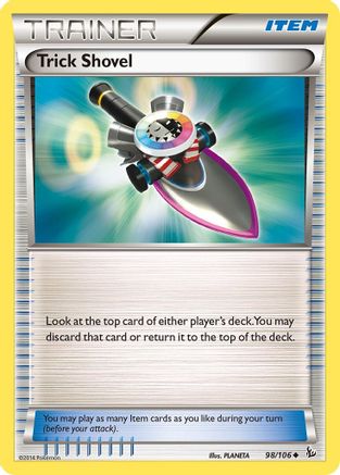 Trick Shovel 098/106 - Reverse Holofoil XY Flashfire - Uncommon