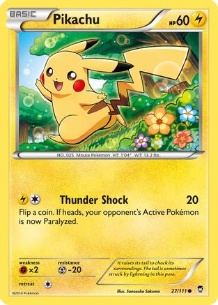 Pikachu 027/111 - Reverse Holofoil XY Furious Fists - Common