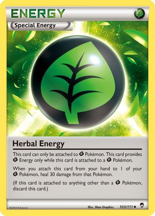 Herbal Energy 103/111 - Reverse Holofoil XY Furious Fists - Uncommon