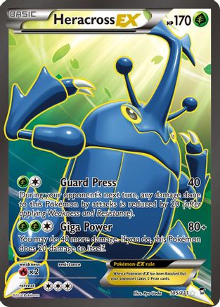 Heracross EX (105 Full Art) 105/111 - Holofoil XY Furious Fists - Ultra Rare