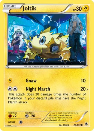 Joltik 026/119 - Reverse Holofoil XY Phantom Forces - Common