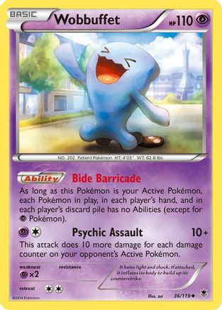 Wobbuffet 036/119 XY Phantom Forces - Uncommon