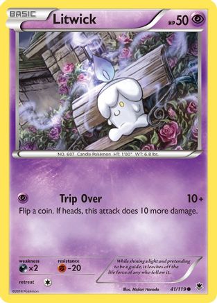 Litwick 041/119 - Reverse Holofoil XY Phantom Forces - Common