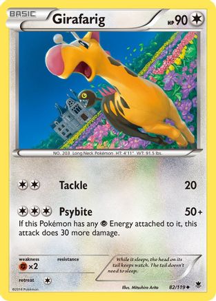 Girafarig 082 - Reverse Holofoil XY Phantom Forces - Uncommon