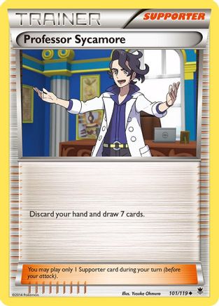 Professor Sycamore 101/119 - Reverse Holofoil XY Phantom Forces - Uncommon