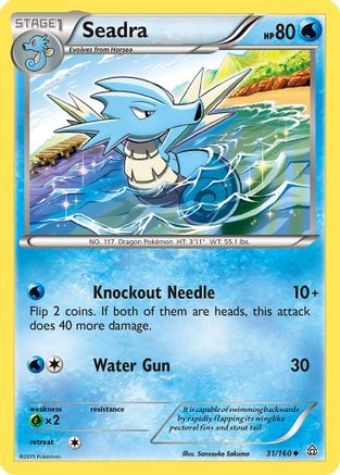 Seadra 031 - Reverse Holofoil XY Primal Clash - Uncommon
