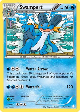Swampert 035/160 - Reverse Holofoil XY Primal Clash - Rare