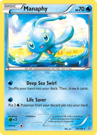 Manaphy 056 - Reverse Holofoil XY Primal Clash - Holo Rare