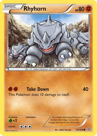 Rhyhorn 074 XY Primal Clash - Common