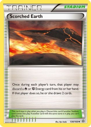 Scorched Earth 138/160 - Reverse Holofoil XY Primal Clash - Uncommon