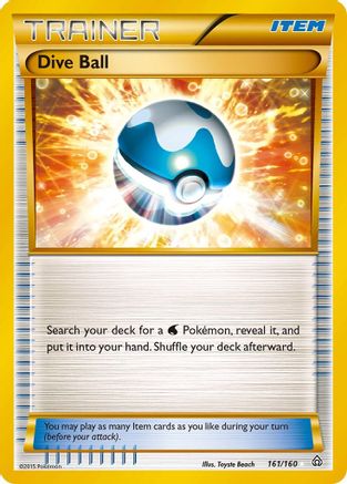 Dive Ball (161 Secret Rare) 161/160 - Holofoil XY Primal Clash - Secret Rare