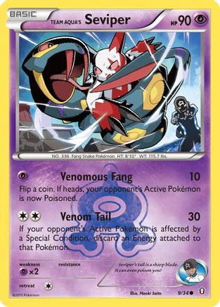 Team Aqua's Seviper 009/34 Double Crisis - Common