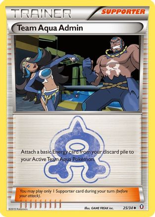 Team Aqua Admin 025/34 Double Crisis - Uncommon