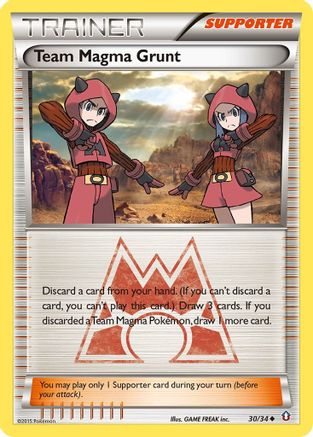 Team Magma Grunt 030/34 - Reverse Holofoil Double Crisis - Uncommon