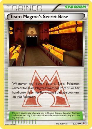 Team Magma's Secret Base 032/34 - Reverse Holofoil Double Crisis - Uncommon