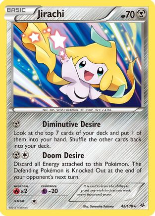 Jirachi 042/108 - Holofoil XY Roaring Skies - Holo Rare
