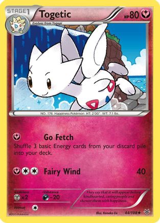 Togetic 044/108 - Reverse Holofoil XY Roaring Skies - Uncommon