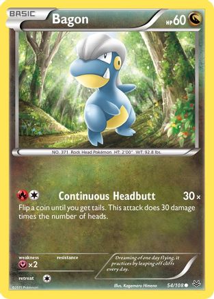 Bagon (54) 054/108 - Reverse Holofoil XY Roaring Skies - Common