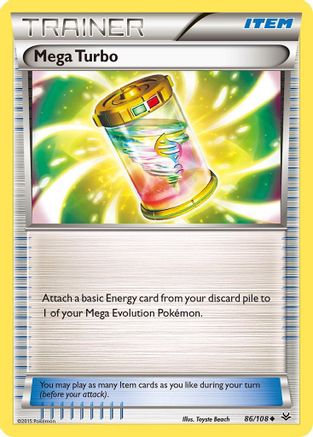 Mega Turbo 086/108 - Reverse Holofoil XY Roaring Skies - Uncommon