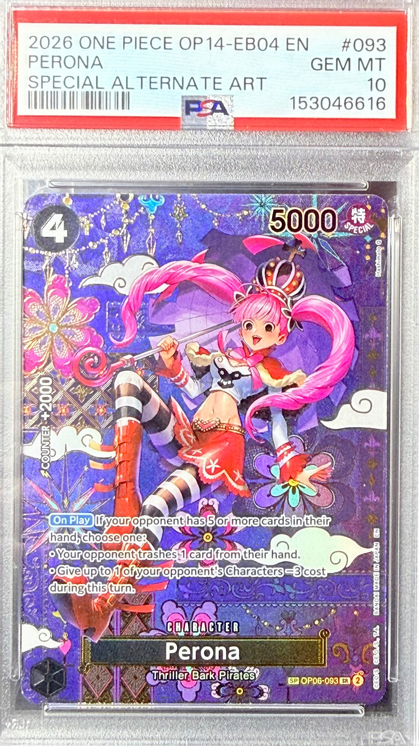 PSA 10 - Perona - OP06-093 (SP)