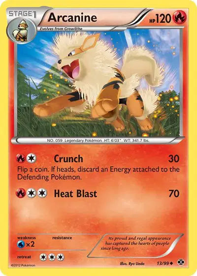 Arcanine - 13/99 - Uncommon - Reverse Holo