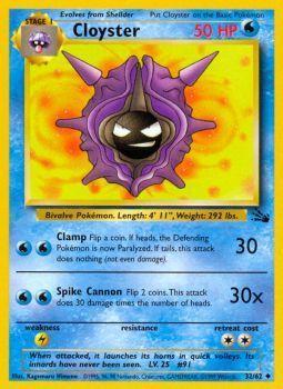Cloyster - 32/62 - Uncommon - Unlimited Edition - (NM)
