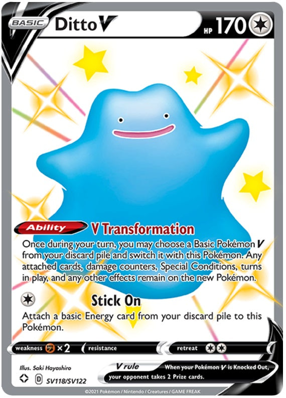 Ditto V - SV118/SV122 - Shiny Holo Rare