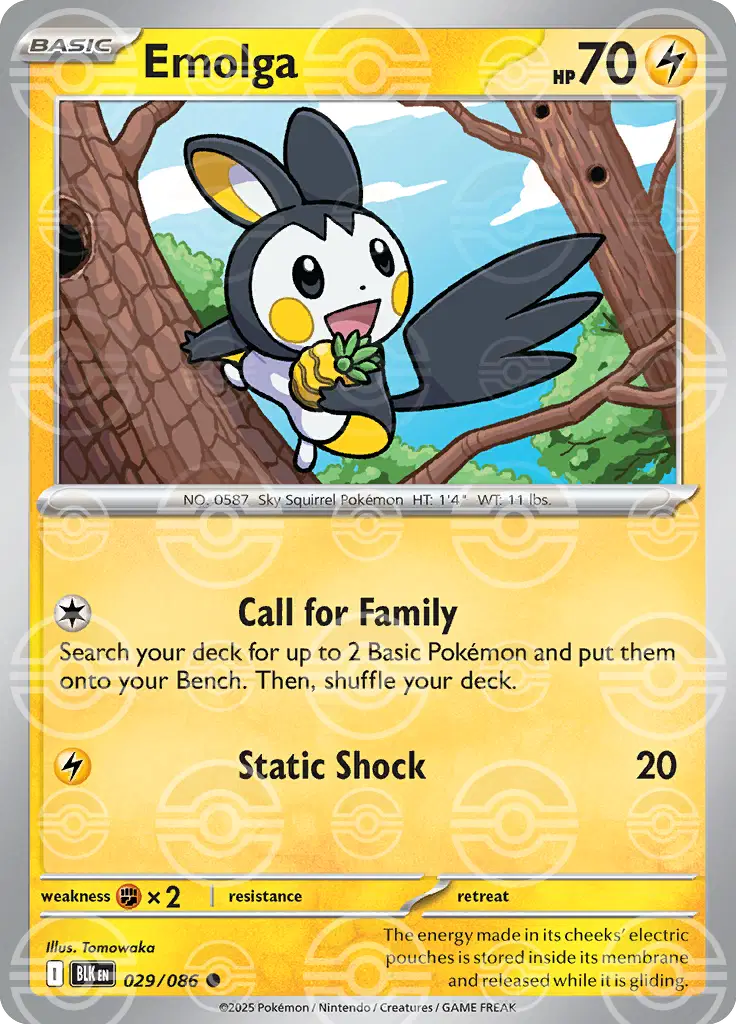 Emolga (Poke Ball Pattern) - 029/086 - Common