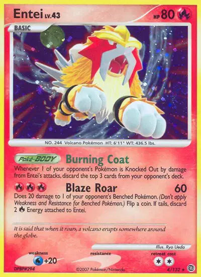 Entei (Holo Bleed) - 4/132 - Holo Rare