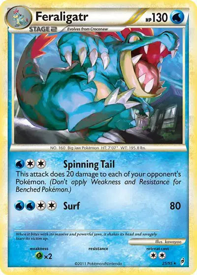 Feraligatr - 25/95 - Rare - Reverse Holo
