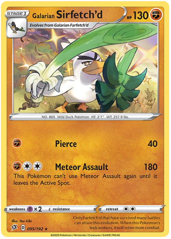 Galarian Sirfetch'd - 095/192 - Holo Rare