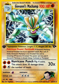 Giovanni's Machamp - 6/132 - Holo Rare - 1st Edition - (MP)