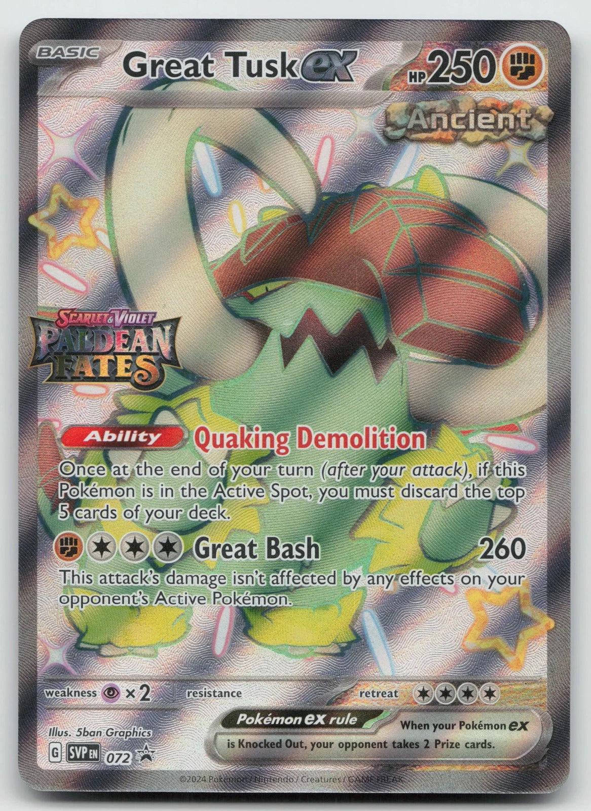 Great Tusk ex (Stamped) - SVP072 - Promo