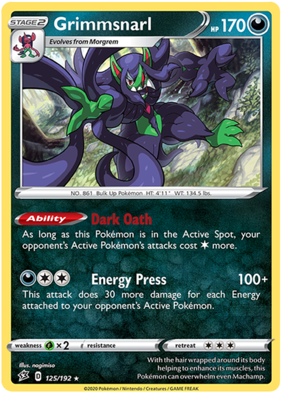 Grimmsnarl - 125/192 - Holo Rare