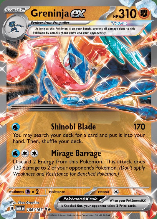 Greninja ex - 106/167 - Double Rare (Metal Version)