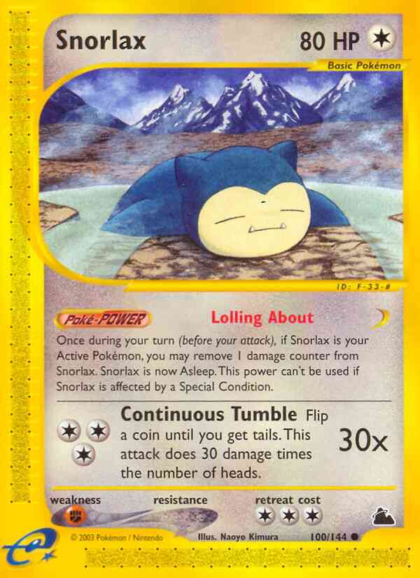 Snorlax - 100/144 - (Very Lightly Played)