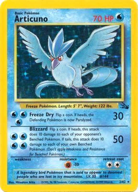 Articuno - 2/62 - Holo Rare - (MP)