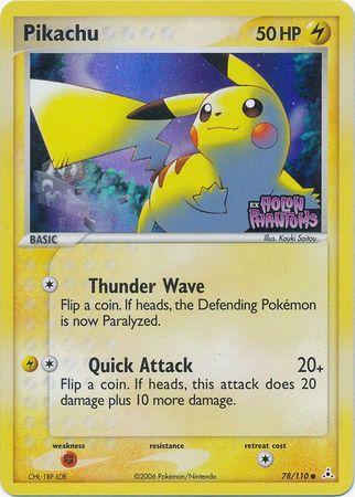 Pikachu - 78/110 - Holo Rare (Stamped) (Very Lightly Played)