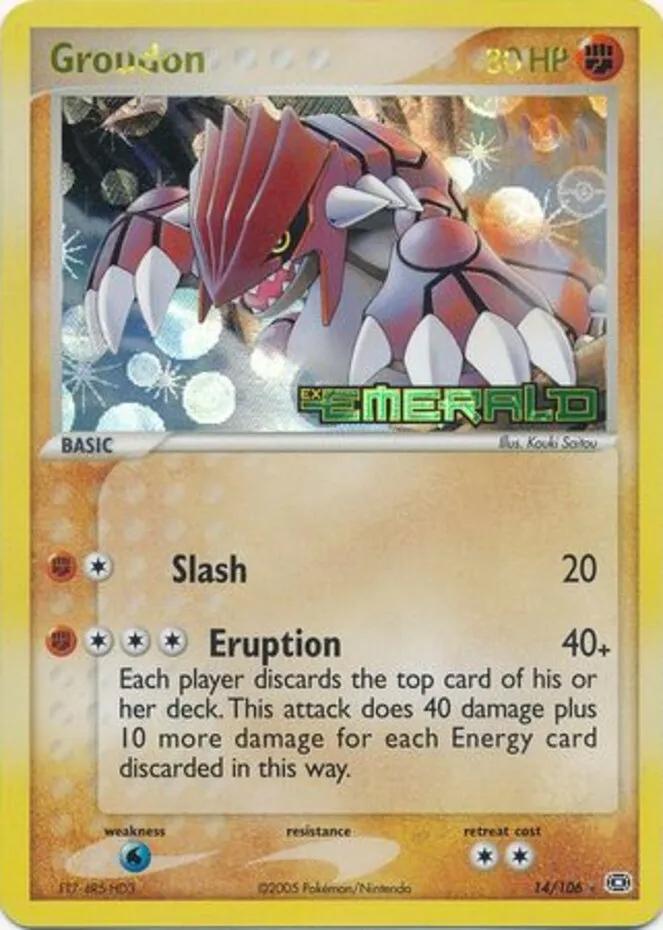 Groudon- 14/106 - Holo Rare (Stamped) (DMG)