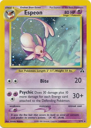 Espeon - 1/75 - Holo Rare