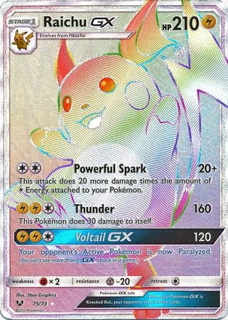 Raichu GX - 75/73 - Secret Rare (LP)