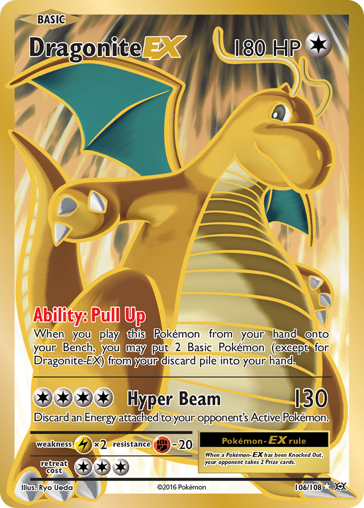 Dragonite EX 106/108 (Damaged)