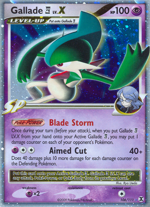 Gallade LV.X - 106/111 - Holo Rare - (Very Lightly Played)
