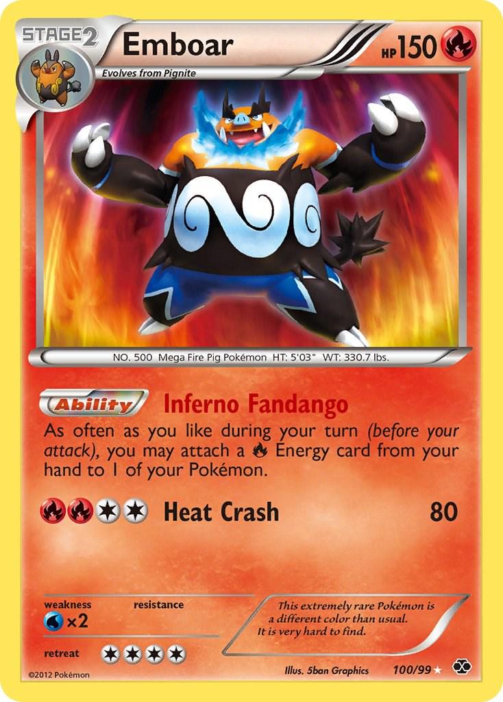 Emboar - 100/99 - Holo Rare - (Very Lightly Played)