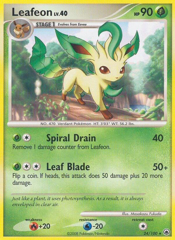 Leafeon LV.40 - 24/100 - Holo Rare (Lightly Played)