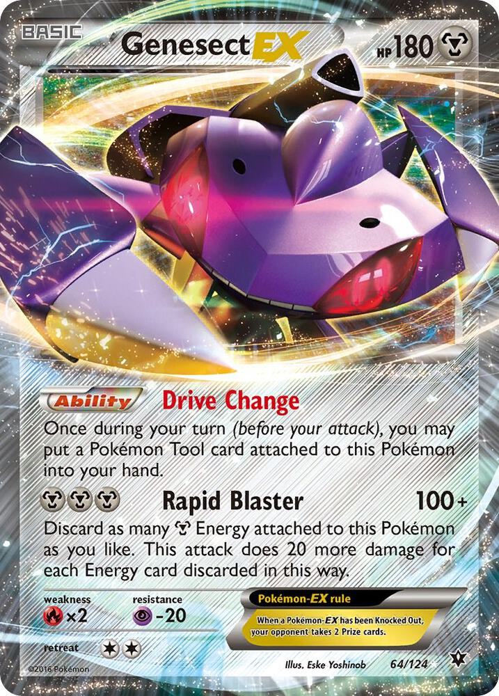 Genesect EX 64/124 - Holo Rare - Very Lightly Played