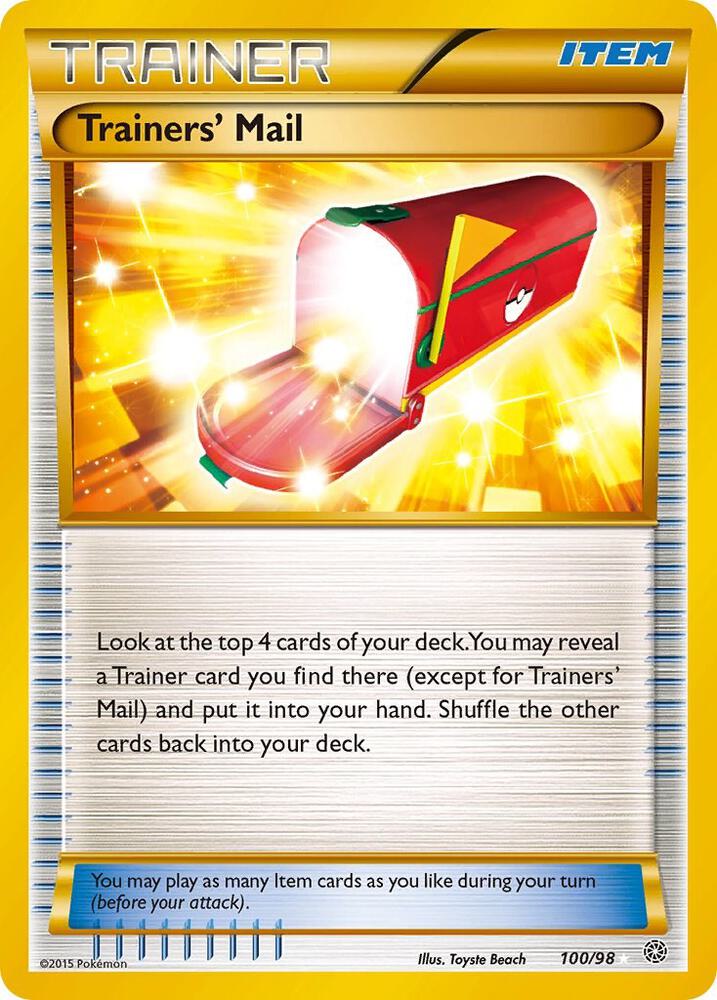 Trainers' Mail (Secret) 100/98 - Holo Rare - Damaged