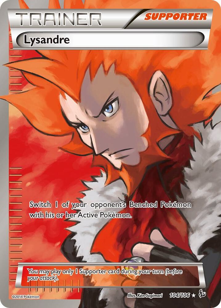 Lysandre (Full Art) - 104/106 - Holo Rare - Moderately Played