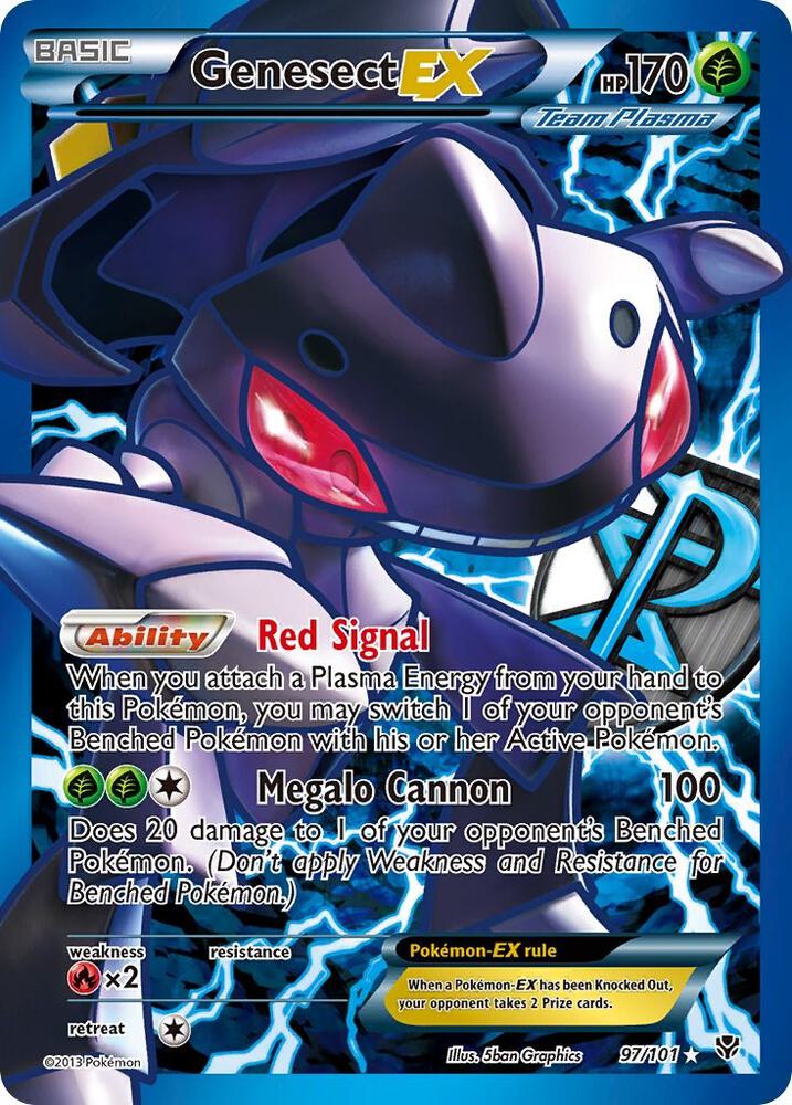 Genesect EX (Full Art) 97/101 - Holo Rare - Near Mint
